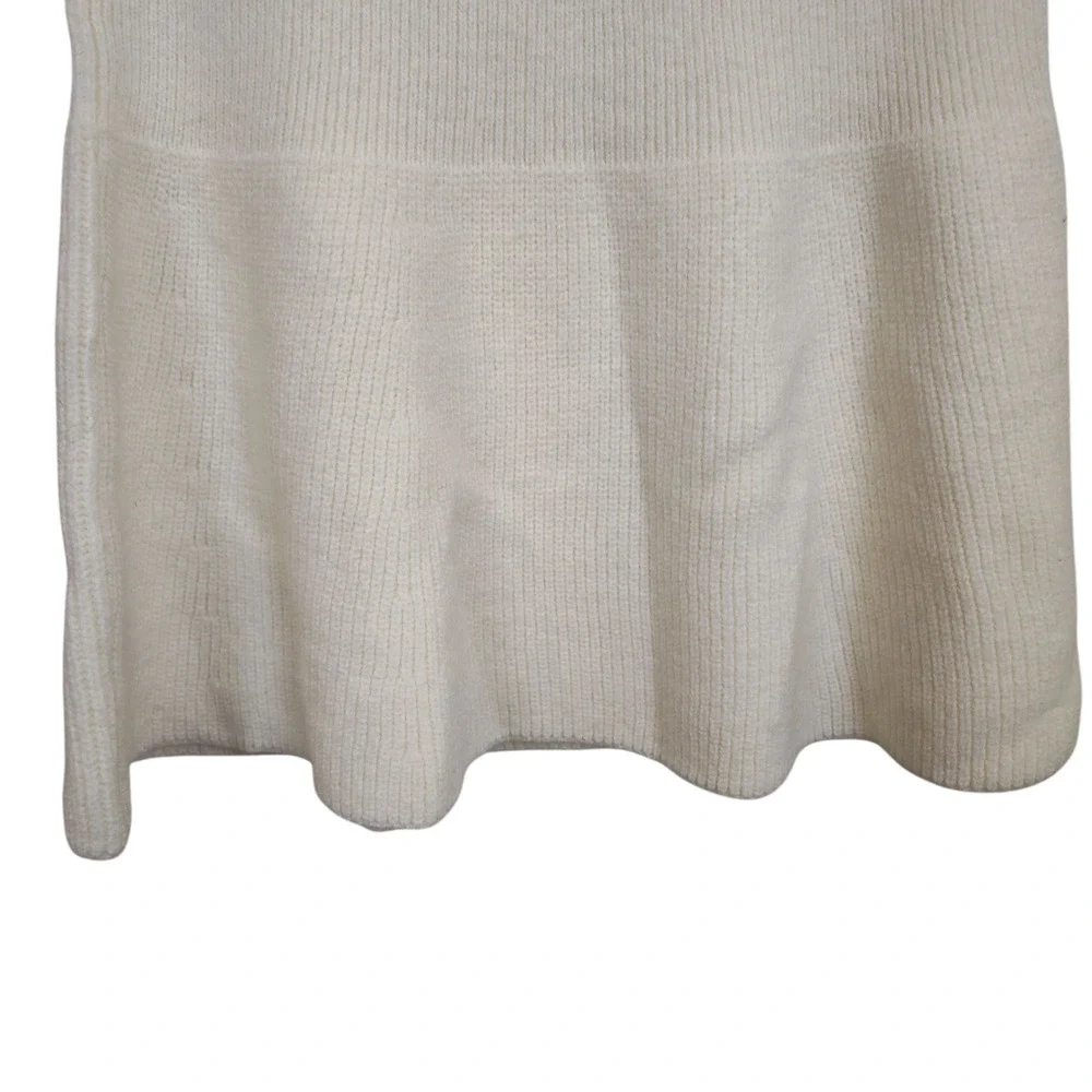 Mable Skirt Womens Large Cream Rib Knit Flare Soft Stretch Fall Preppy - Picture 8 of 13